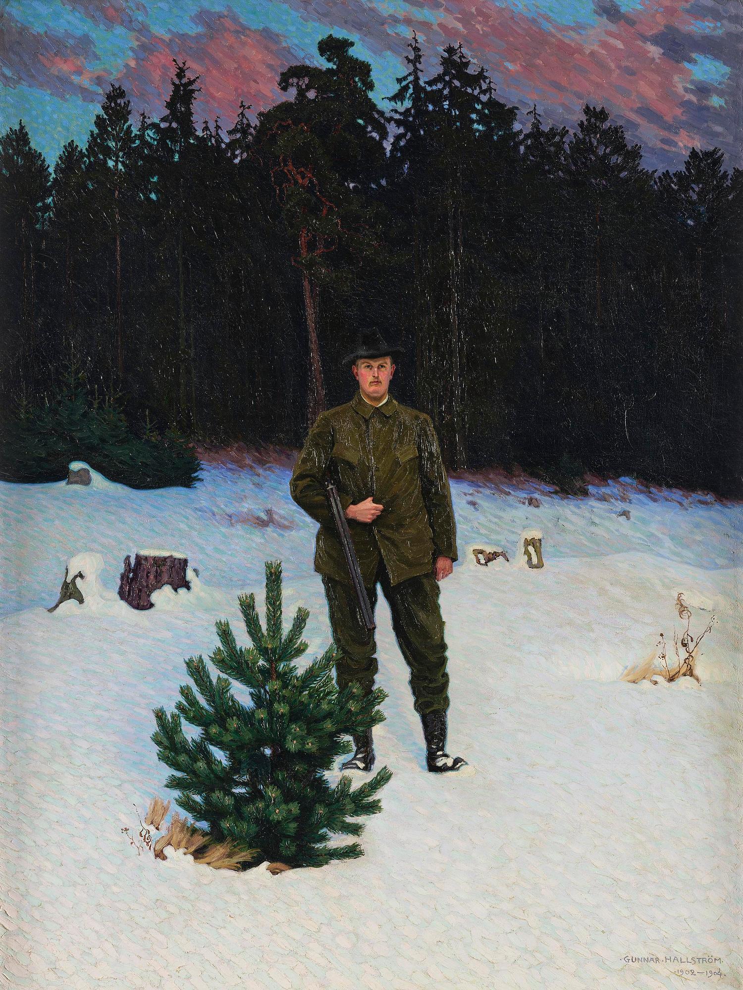 Gunnar Hallström, Jägare vid skogsbrynet.