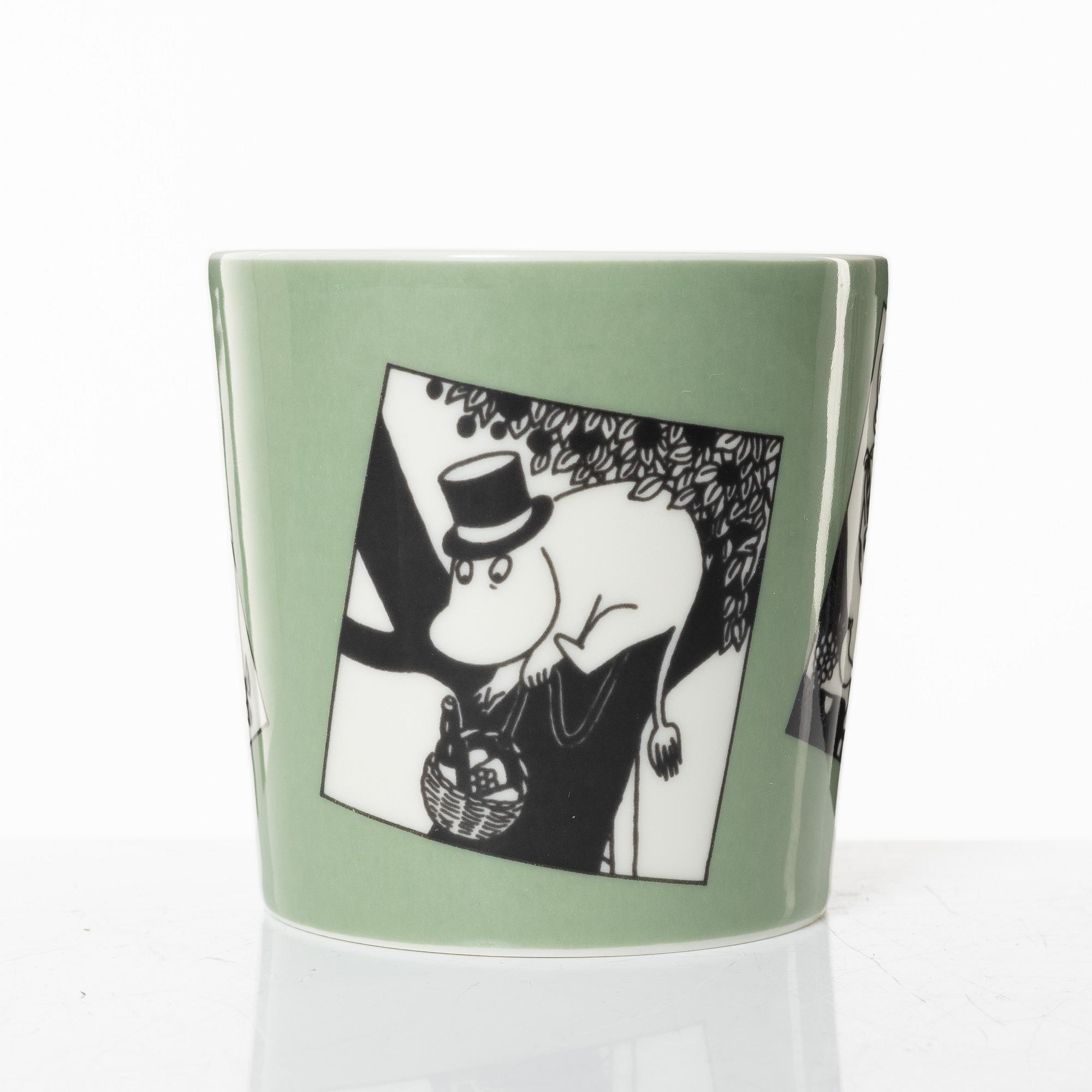 Moomin Mug Green, Arabia, Finland 1990-1993.