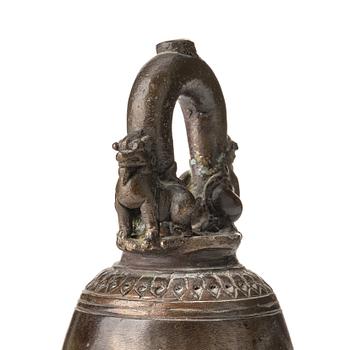 Tempelklocka, brons. Tibet, 17/1800-tal.