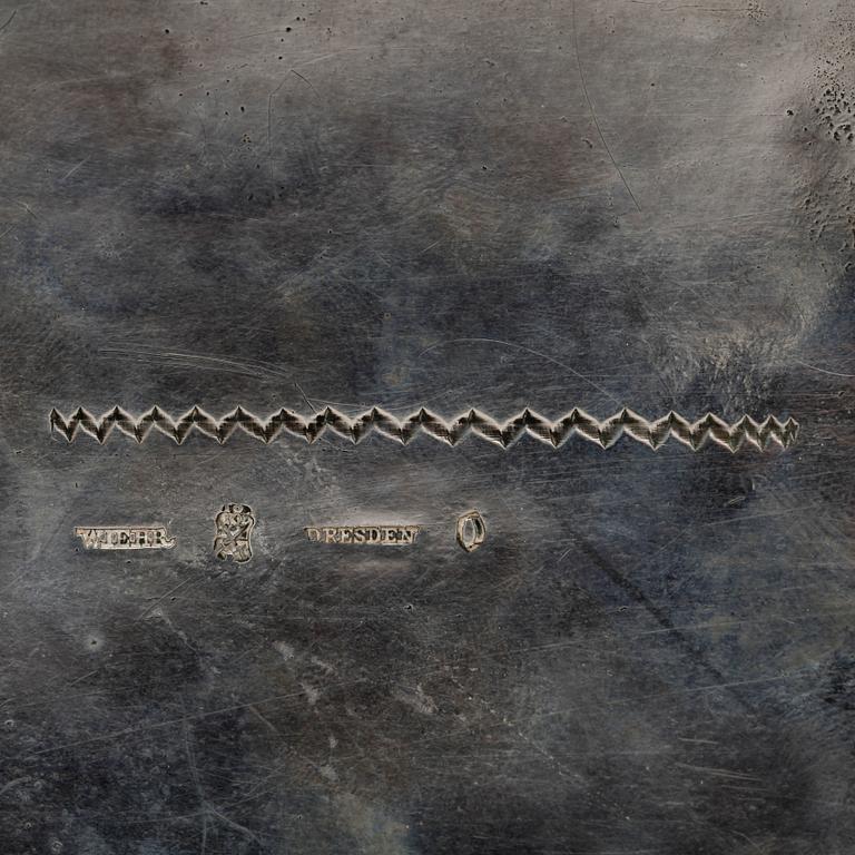 SKRIN, silver, märkt Wiehr, Dresden, 1814, vikt 536g.