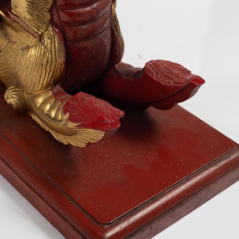 A Chinese decorative wooden console, 20th  entury.