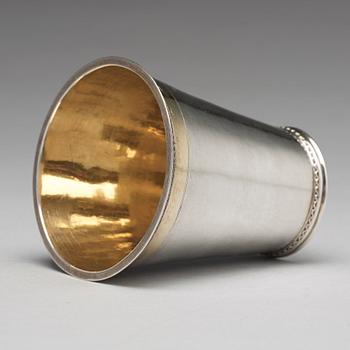 Augustinus Rudman, bägare, silver, Gävle (verksam 1696-1746). Karolinsk.