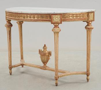 A Gustavian late 18th century console table.