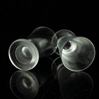 Vicke Lindstrand, a 19-piece 'Iced' glass service, Orrefors.