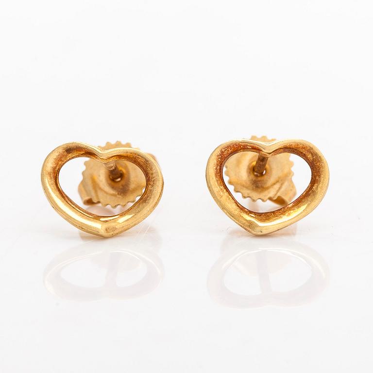 Tiffany & Co, Elsa Peretti, korvakorut, "Open Heart", 18K kultaa.