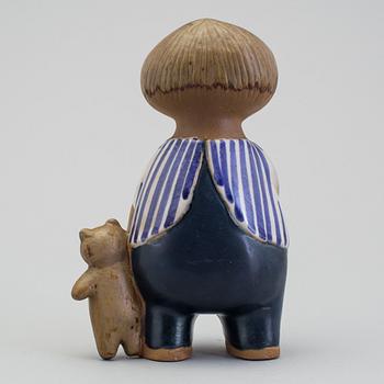 LISA LARSON, figurin i stengods, "Malin", Gustavsberg. I produktion 1962-1980.