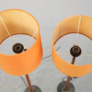 A pair of late 20th Century floor lights.