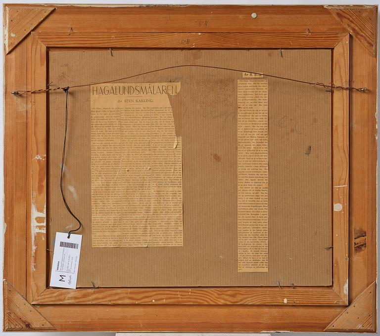 Olle Olsson-Hagalund, "Hamngatan i regnväder".