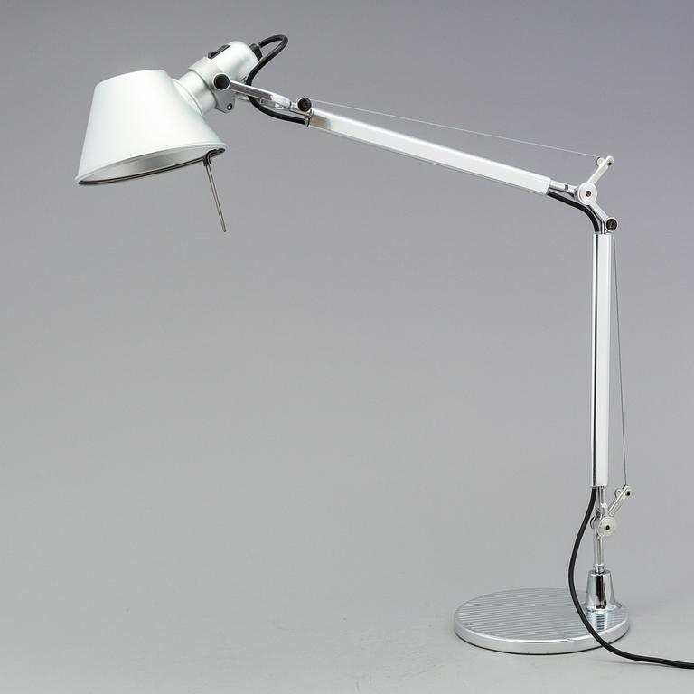 a "Tolomeo mini" table light by Artemide Italy.