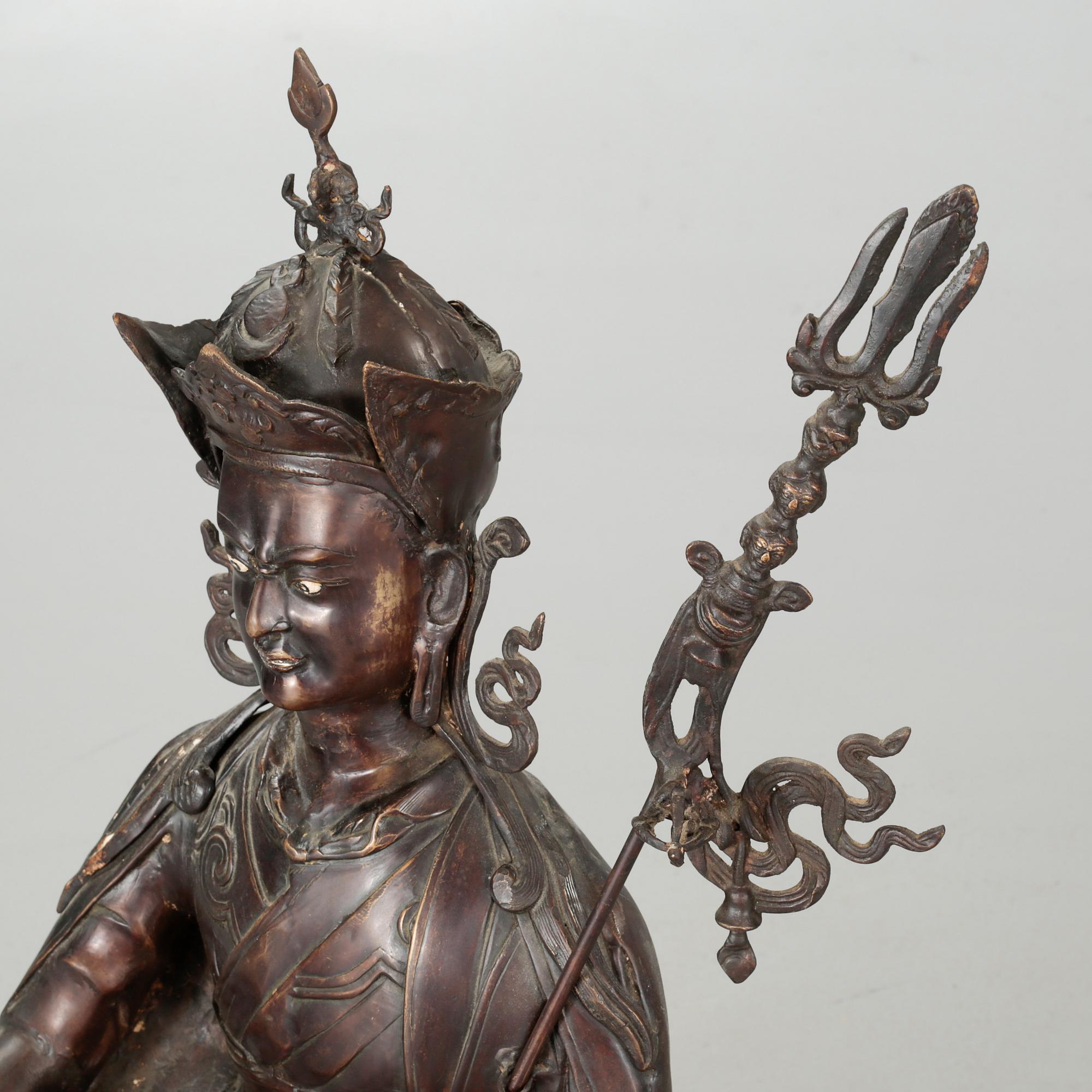 A large bronze buddha, China, 20th Century.