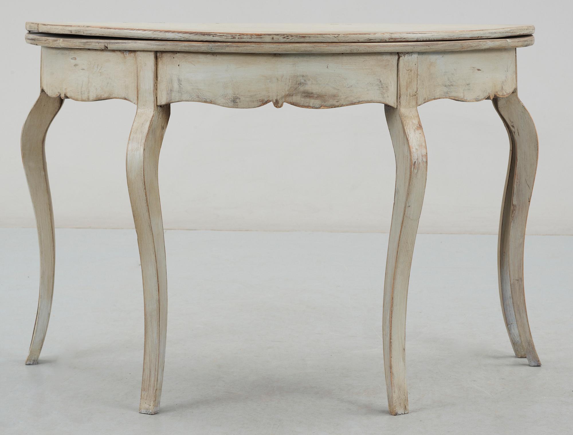 HALVMÅNEBORD, nyrokoko, 1800-talets andra hälft.