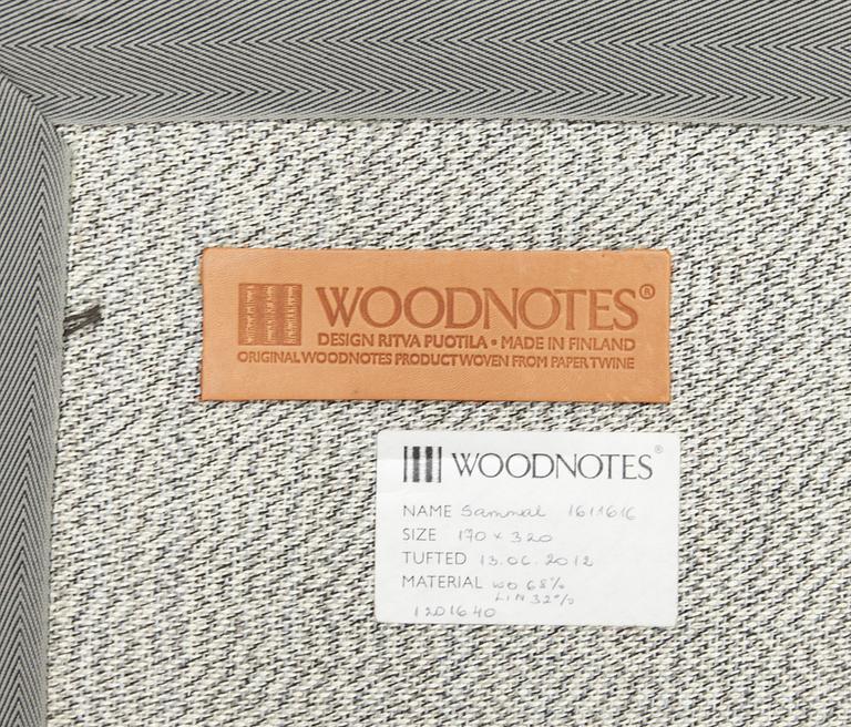 RITVA PUOTILA, A tufted carpet for Woodnotes, Finland 2012. Circa 320x171 cm.