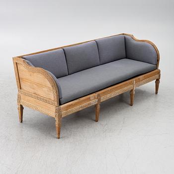 A Gustavian sofa, late 18th Century.