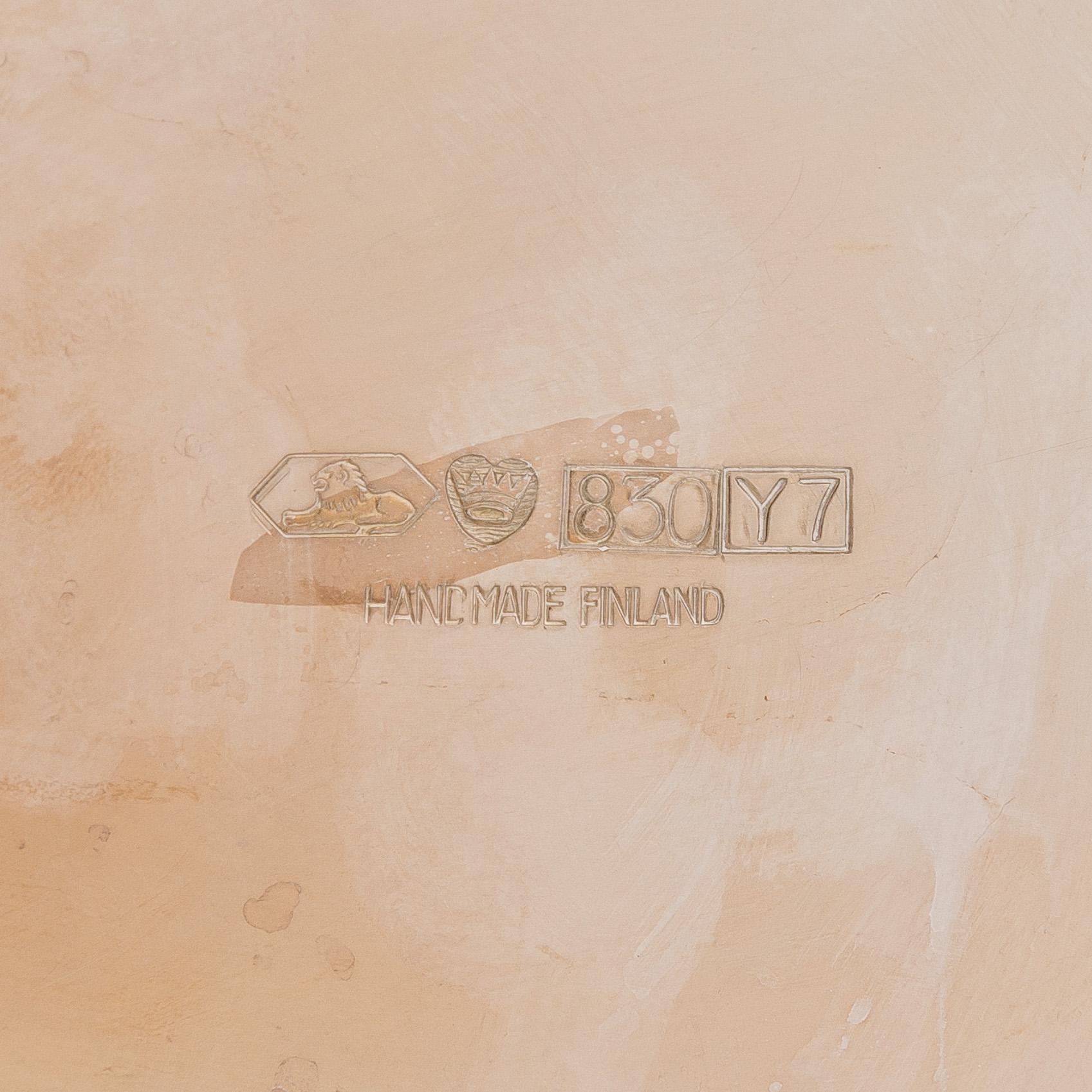 Coffee service, three parts, silver, Kultakeskus Oy, Hämeenlinna,  1976 - 1979.