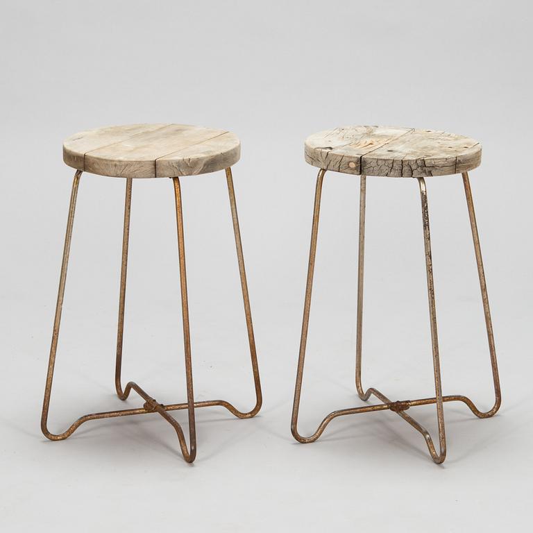 Two mid-20th century stools.