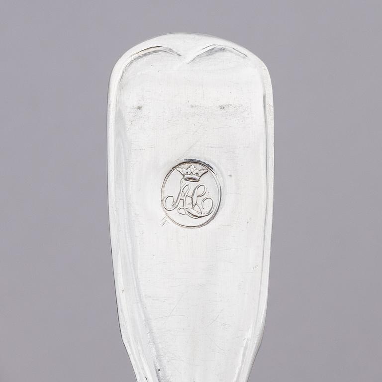 Carl Magnus Ryberg, skedar, 12 st, silver, Stockholm 1806.