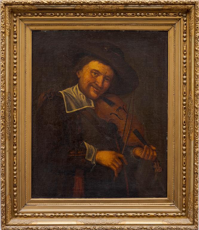 Dutch school, 18th century, Violinist.