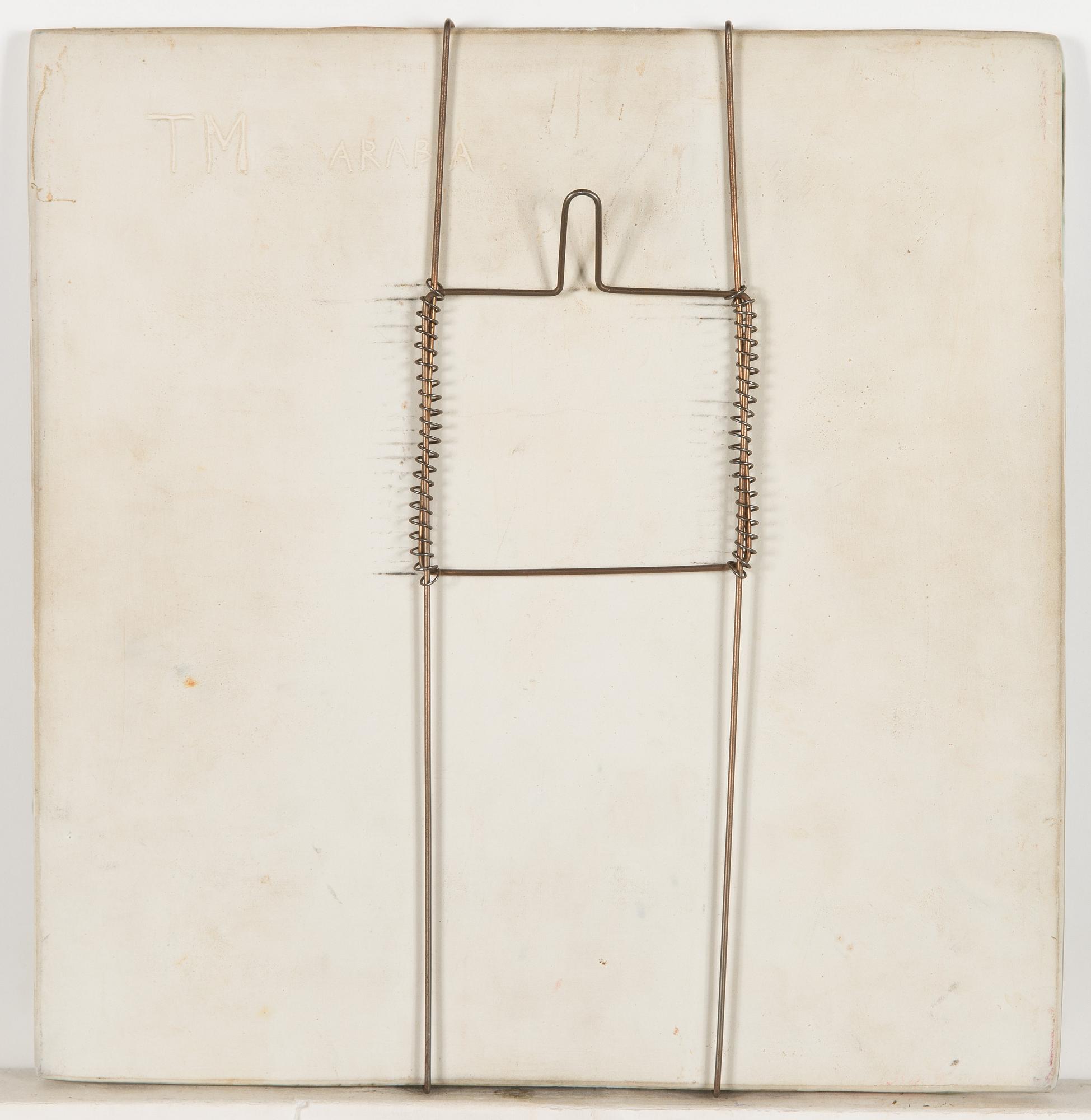 Toini Muona, a stoneware relief for Arabia, signed TM Arabia.