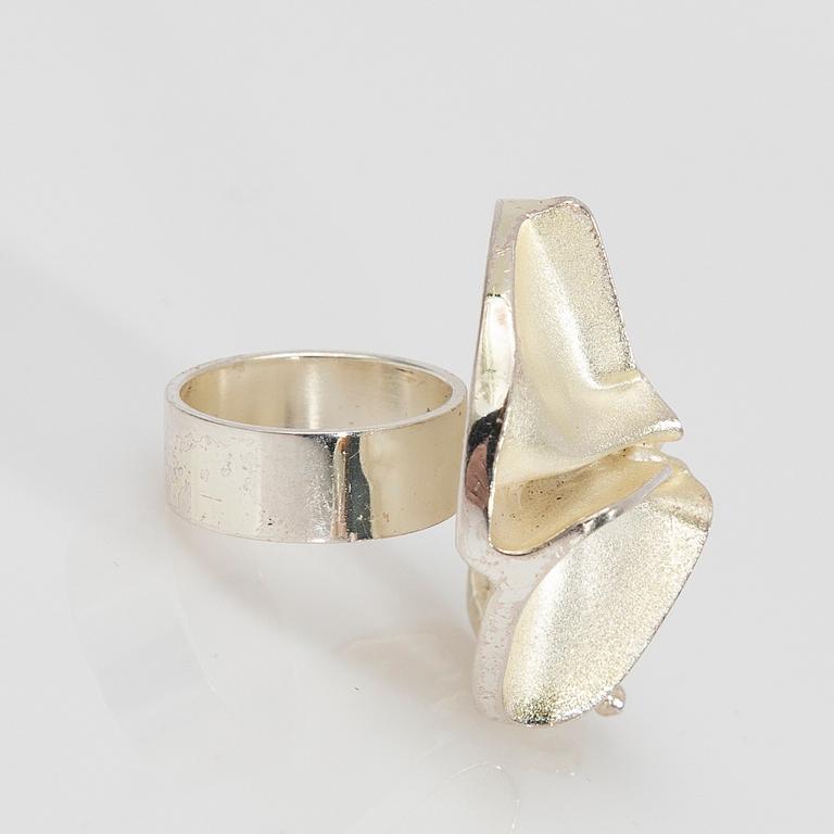 Björn Weckström, ring, "Jaaras dream", silver, Lapponia, 1970s.