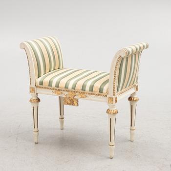 A Gustavian style bench, around 1900.