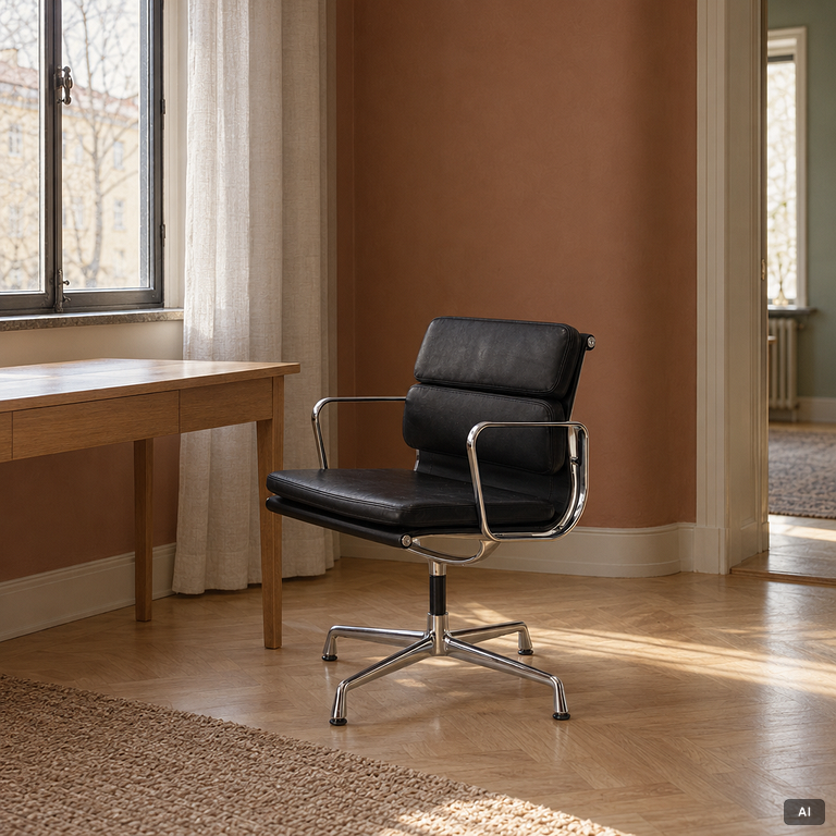 Charles & Ray Eames, Chair, “Soft Pad Alu Chair”, model EA208, Vitra.