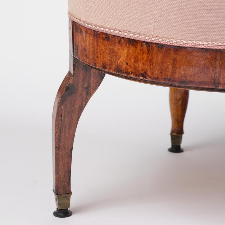 A pair of Baltic mahogany fauteuils, mid 19th century.