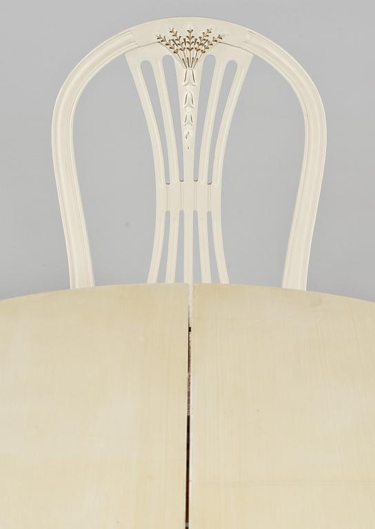 MATGRUPP, 7 delar, gustaviansk stil, 1900-talets andra hälft.
