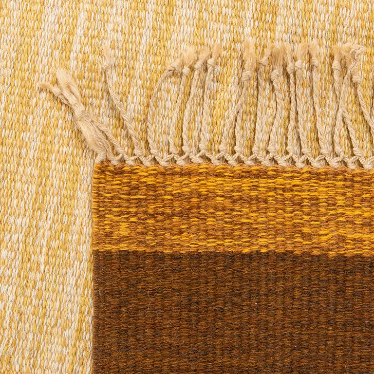 A Swedish flat weave carpet signed BS 260x159 cm.