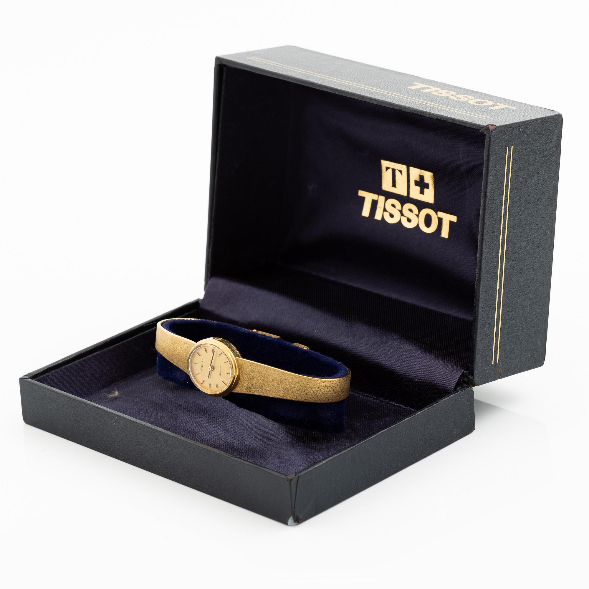 Tissot, 18K guld, armbandsur, 17,5 mm.