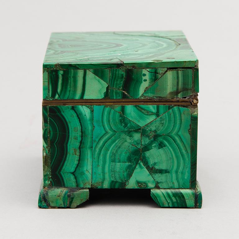 A MALACHITE BOX, Russia early 19th century.