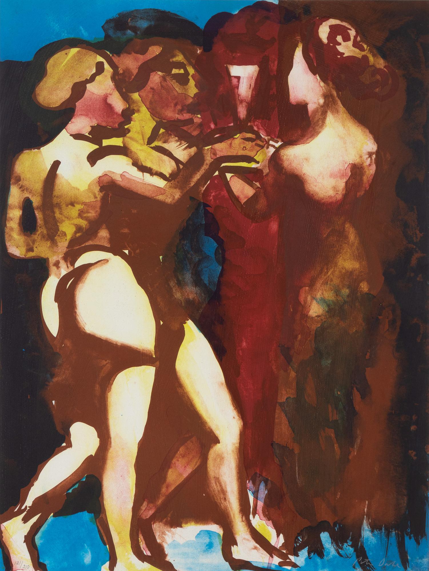 Peter Dahl, färglitografi, signerad 121/210.