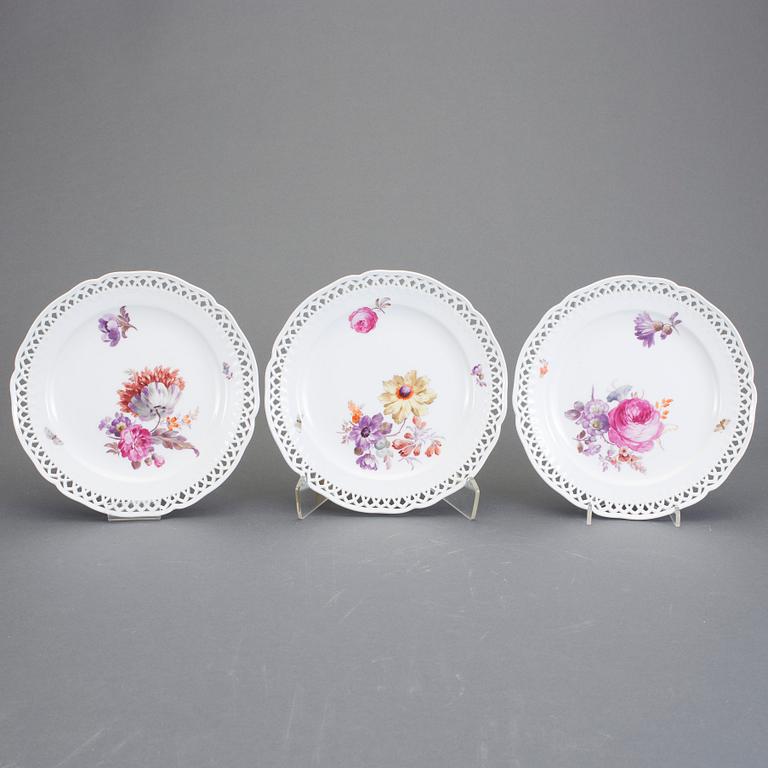 DESSERTTALLRIKAR, porslin, 5 st, KPM, 1900-talets början.