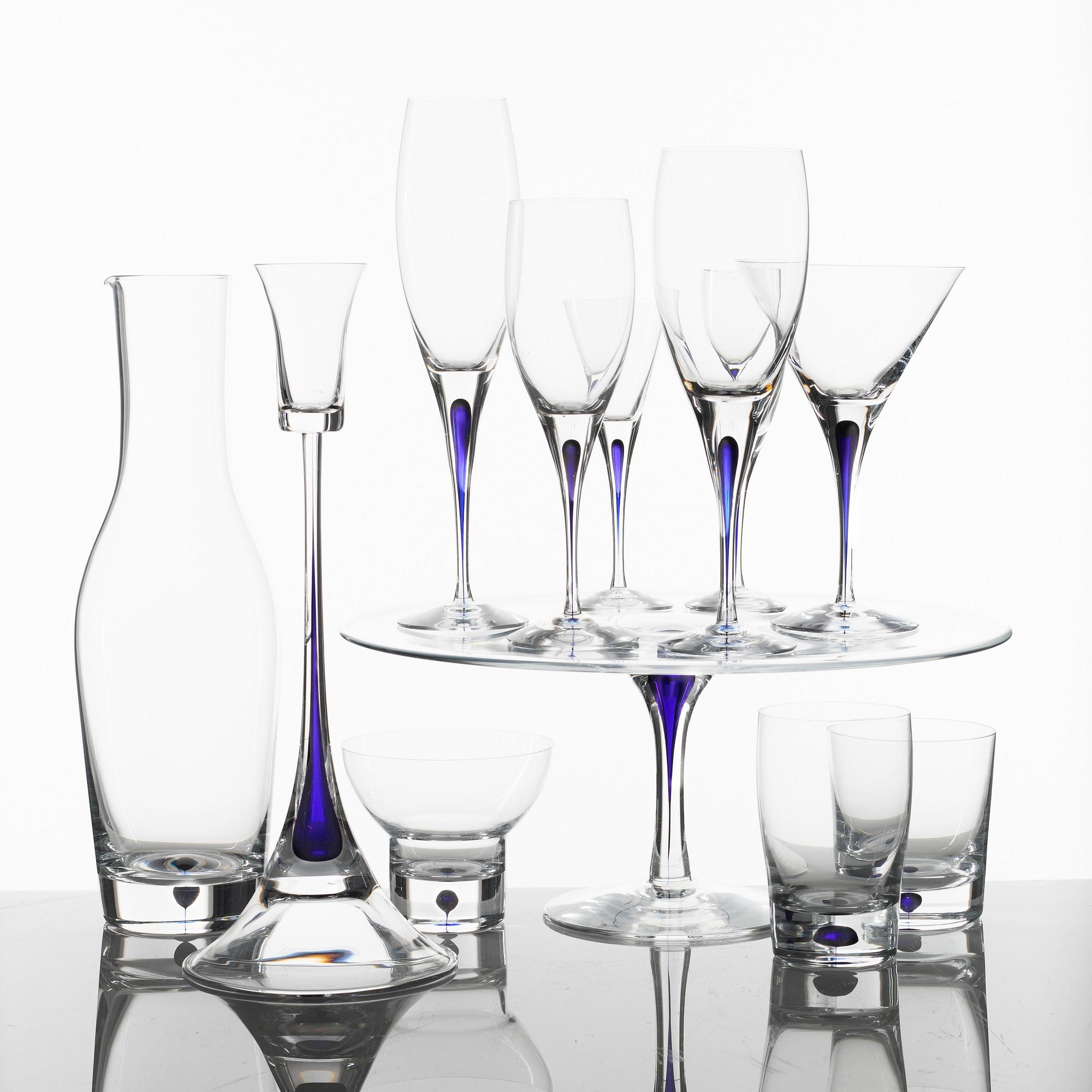 Erika Lagerbielke, glasservis, 120 delar, "Intermezzo", Orrefors.