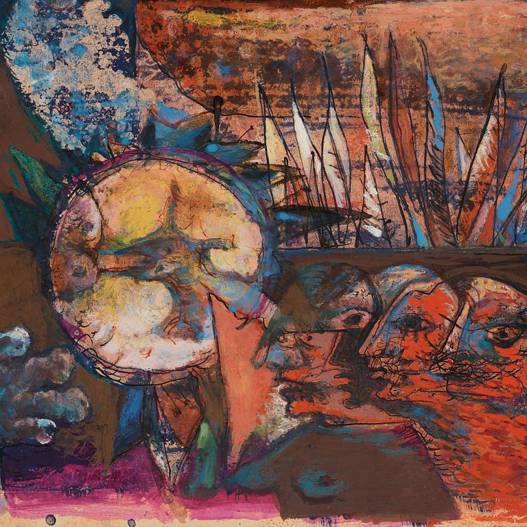 CO HULTÉN, gouache on paper, signed and dated 1947.