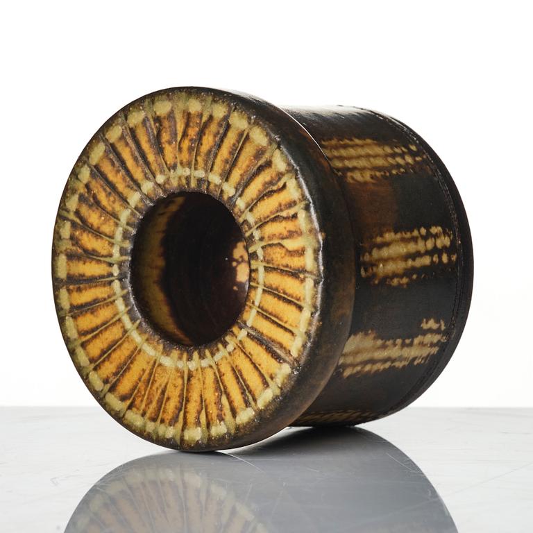 Wilhelm Kåge, a Farsta stoneware candle holder, Gustavsberg Studio 1959.