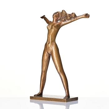 Stig Blomberg, skulptur, "Fritidsflickan", även kallad "Våren", brons, Ystad-Metall.