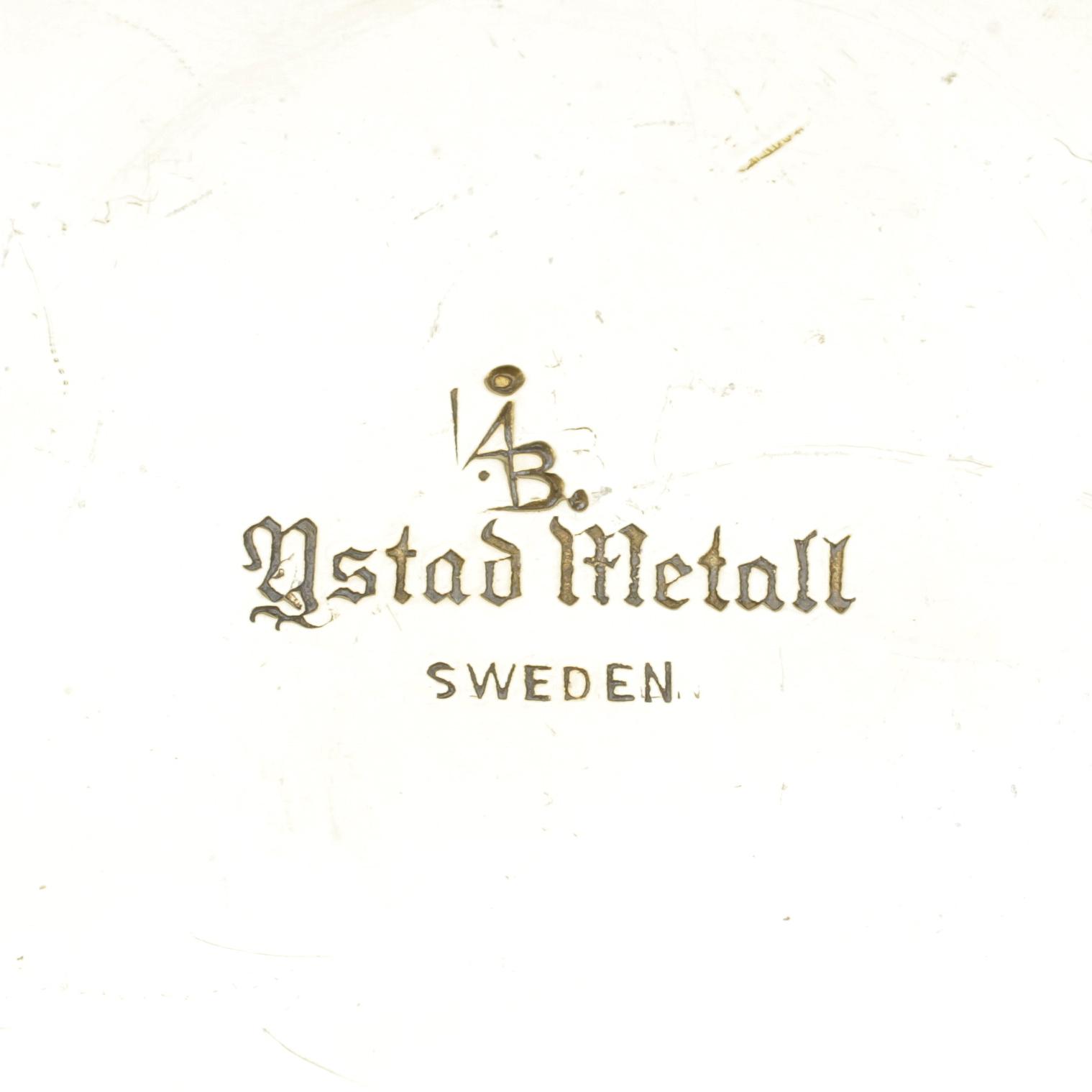 LJUSSTAKAR, 1 par, mässing, "Liljan", Ivar Ålenius Björk, Ystad metall, 1900-talets andra hälft.