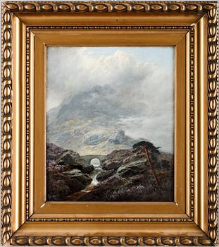 GEORGE BLACKIE STICKS, olja på duk. Sign o dat 1894.