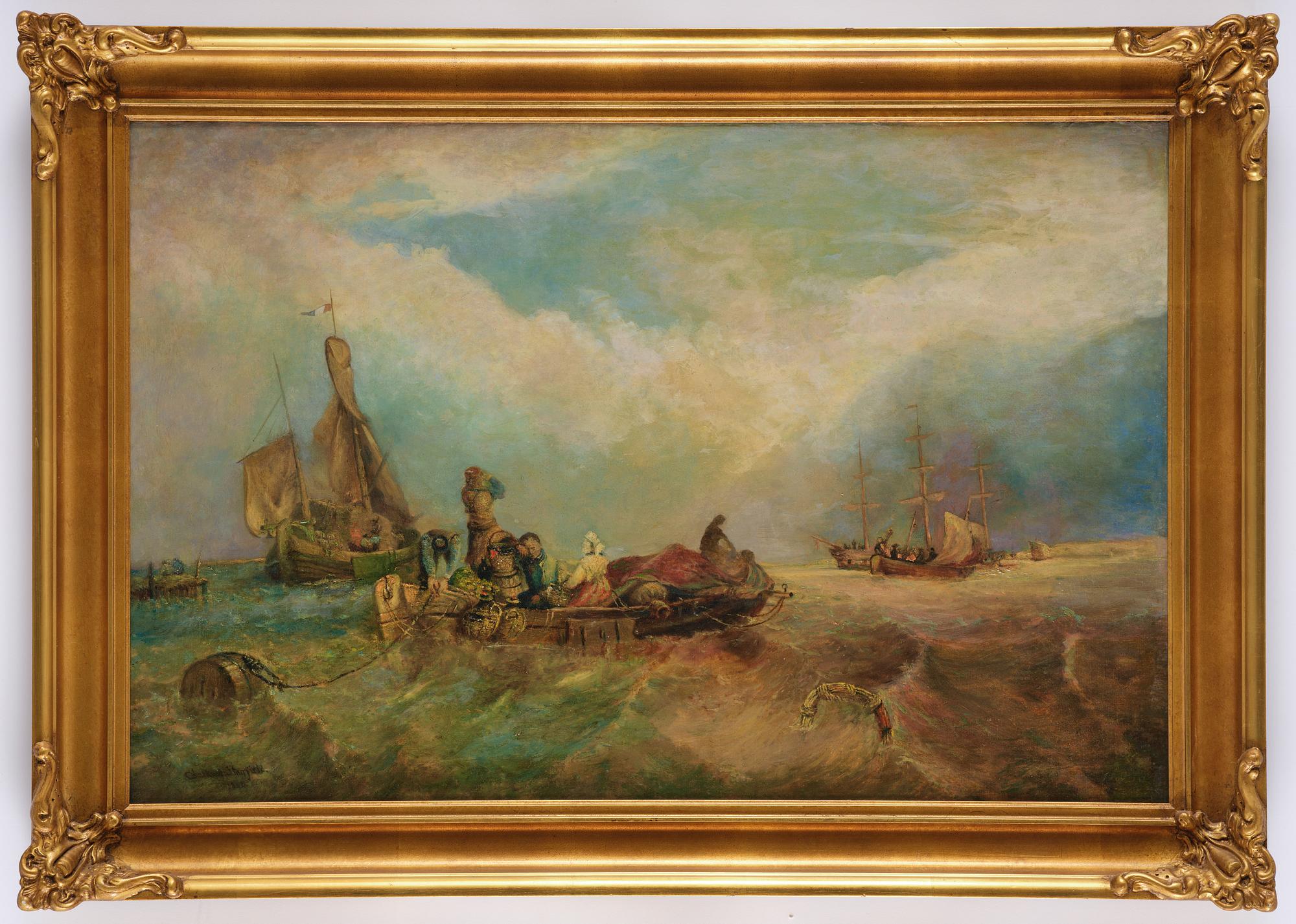 Clarkson Frederick Stanfield, Market boat on the Scheldt.