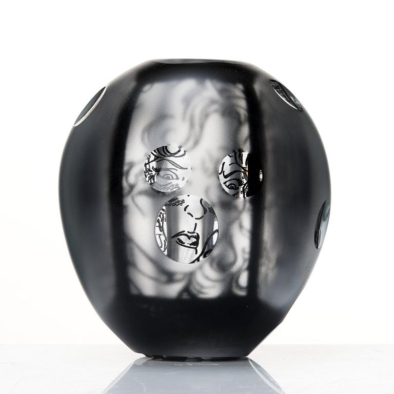 Per B. Sundberg, a unique 'litograal' glass vase, Orrefors 2004.