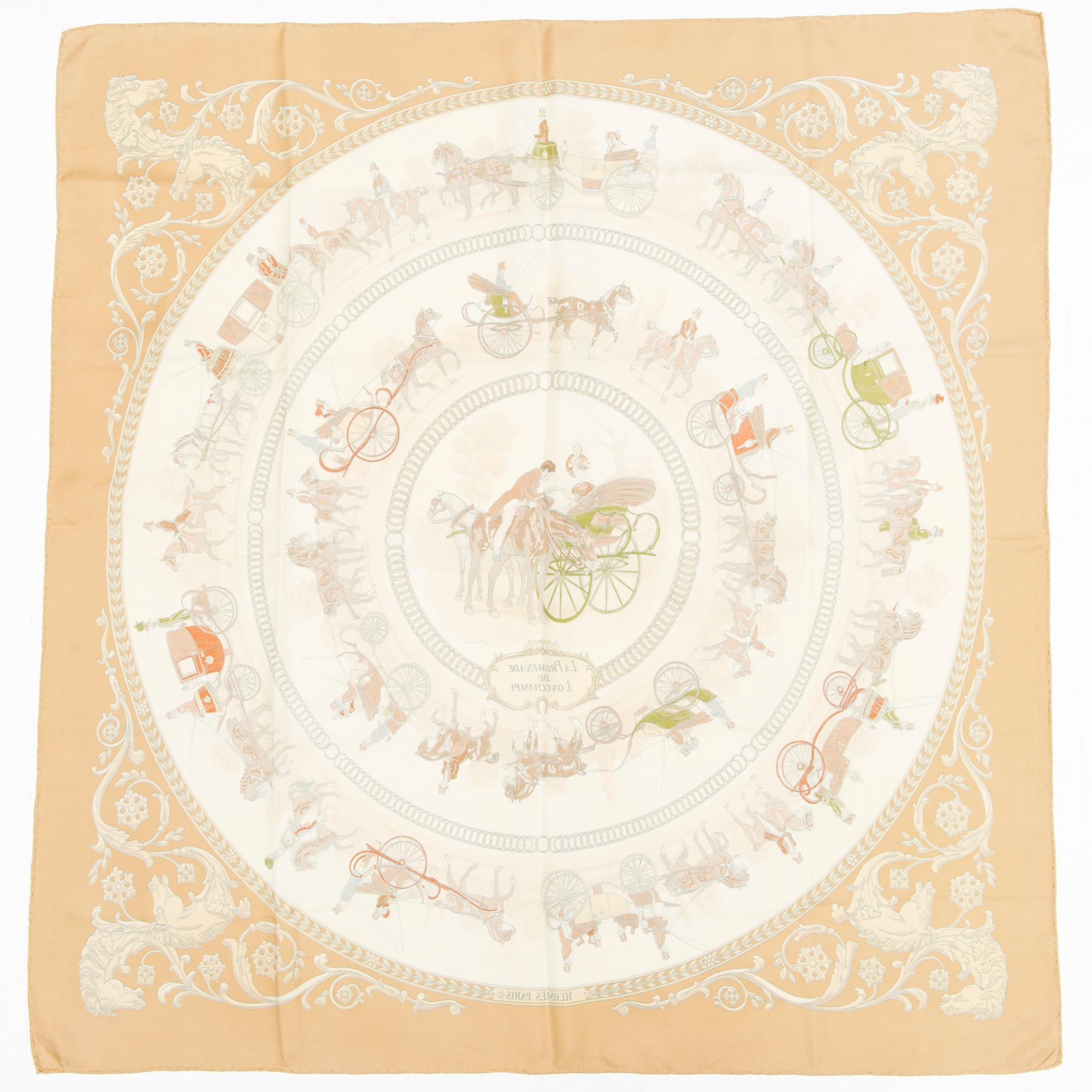HERMÈS, "La Promenade de Longchamps", scarf.