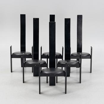 Vico Magistretti, a set of six 'Golem' chairs for Poggi, 1969.
