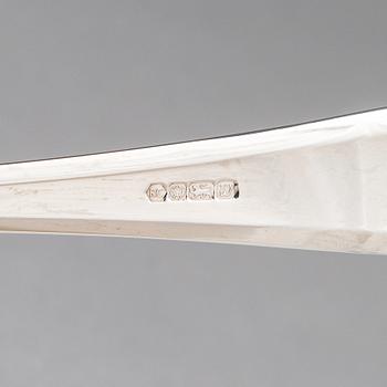 Bestickuppsättning, 84 delar, sterlingsilver, "Grecian Pattern", Carrs, Sheffield 1995. I originalschatull.