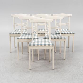 Carl Malmsten, six 'Birgitta' chairs, from Bodafors, 1960s.
