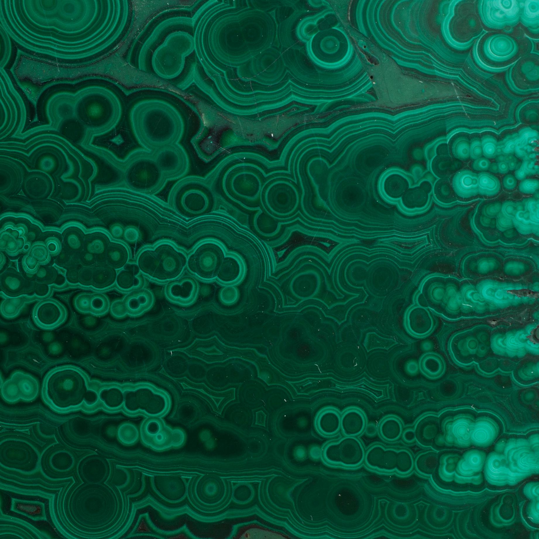 A malachite box, 20th Century.