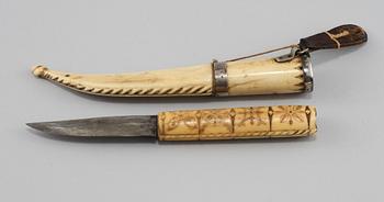 SAMEKNIV, ben, signerad W Dahlkvist, 1900-talets första kvartal.