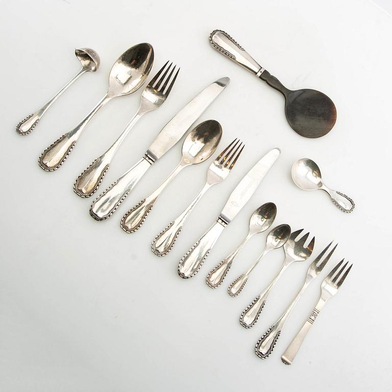 Georg Jensen, Cutlery approx. 61 dlr "Lily of the Valley" silver Copenhagen 1920s.