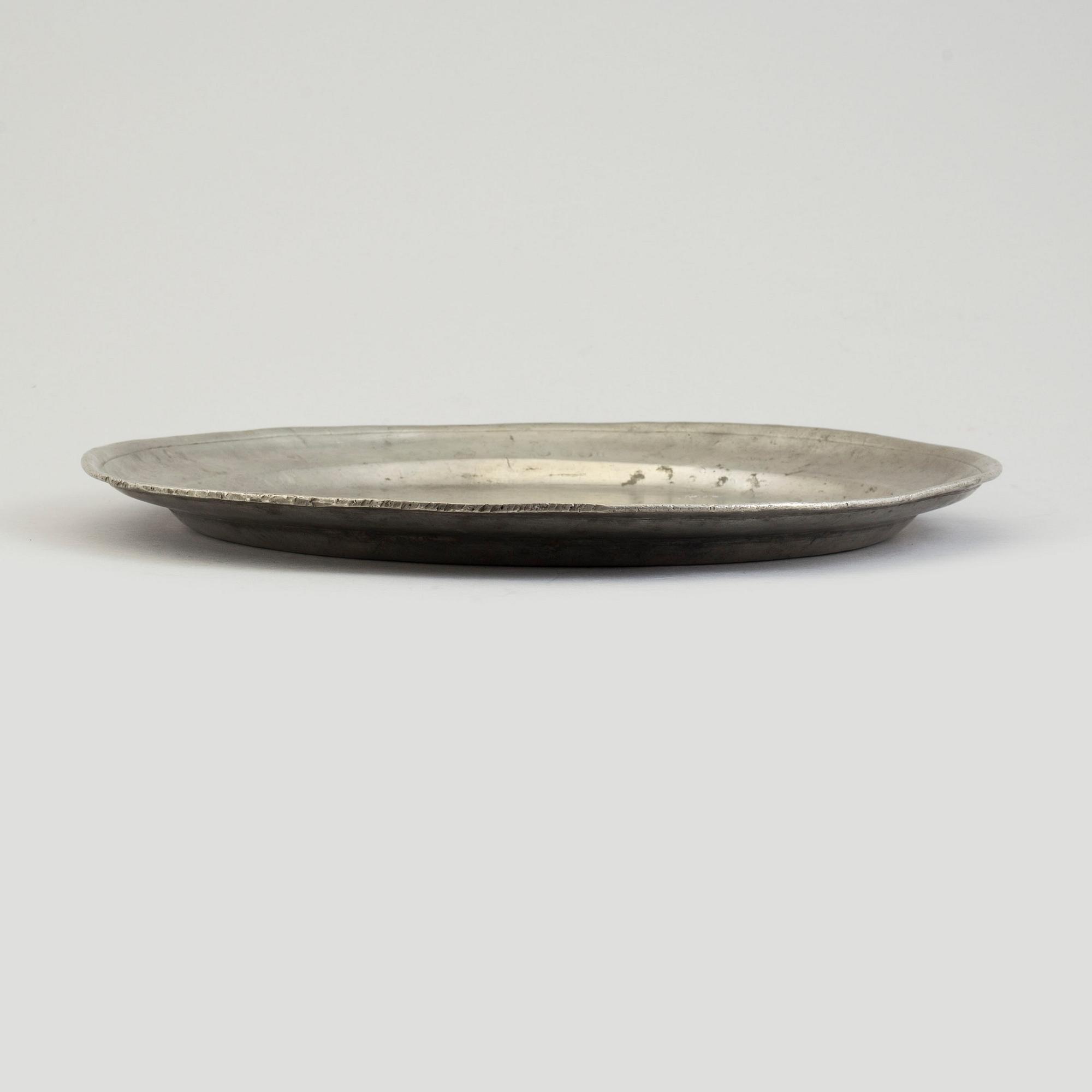 A DISH, pewter, Claes Törnqvist, Gävle 1759.