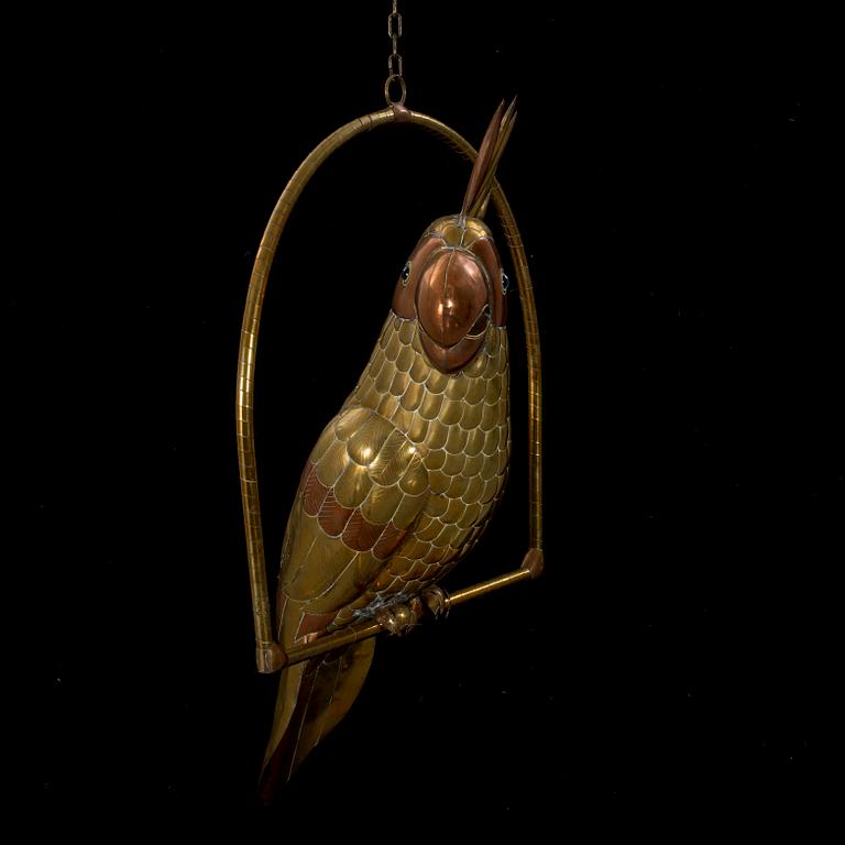 A METAL COCKATOO ATTRIBUTED TO SERGIO BUSTAMENTE, 1970S.