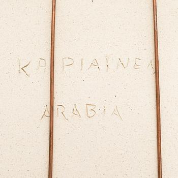 Birger Kaipiainen, a stoneware decorative dish signed Kaipiainen Arabia.